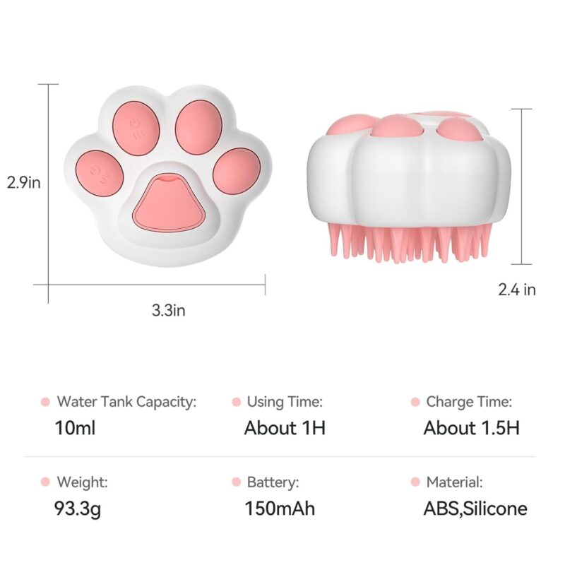 Steamy Cat Brush 4 In 1 Cat Brush For Removing Tangled And Loose Hair Steam Cat Brush For Massage, Hair Removal Comb For Pet – Bild 5