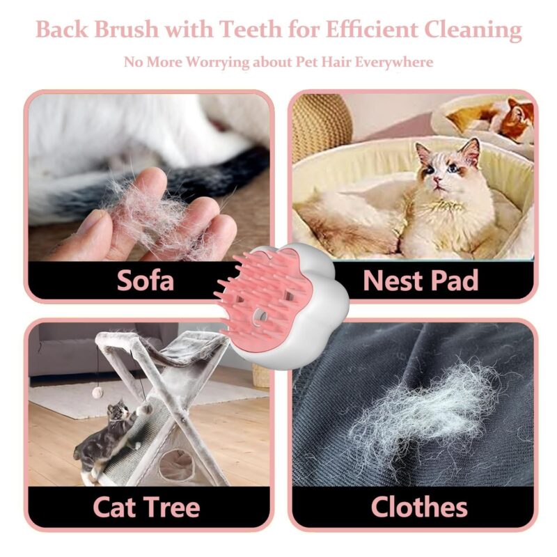 Steamy Cat Brush 4 In 1 Cat Brush For Removing Tangled And Loose Hair Steam Cat Brush For Massage, Hair Removal Comb For Pet – Bild 9