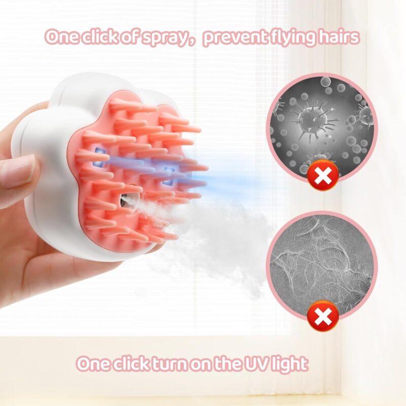 Steamy Cat Brush 4 In 1 Cat Brush For Removing Tangled And Loose Hair Steam Cat Brush For Massage, Hair Removal Comb For Pet – Bild 8